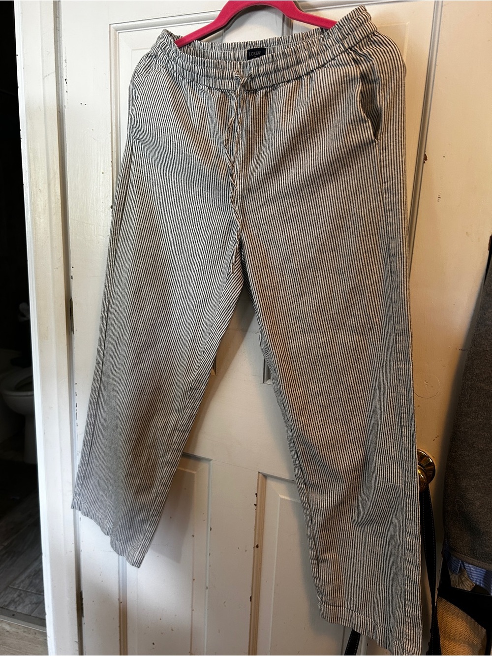 J Crew Casual Drawstring Pants - Blue & White size 4